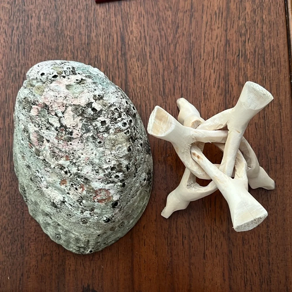 Abalone Shell Incense Burner-Smudge Bowl - Picture 4 of 13